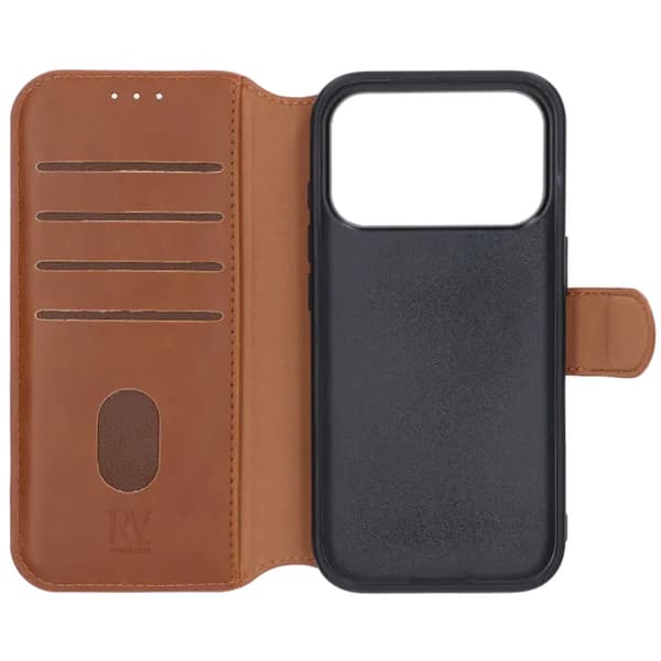 Rvelon Plånboksfodral för iPhone 17 Pro - Brun Brown
