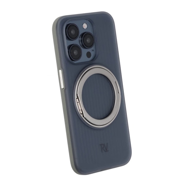 iPhone 15 Pro Max Rvelon Skal Roterande Magnet Stativ - Grå grå