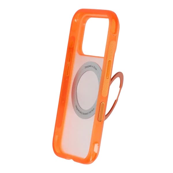 Matt MagSafe skal med ringstativ för iPhone 17 Pro och 18 Pro - Orange orange