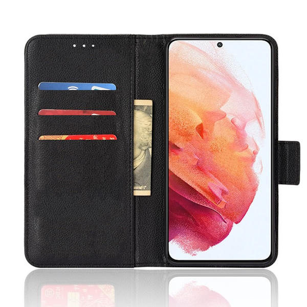 Samsung Galaxy S22 5G Plånboksfodral med Stativ - Svart Black