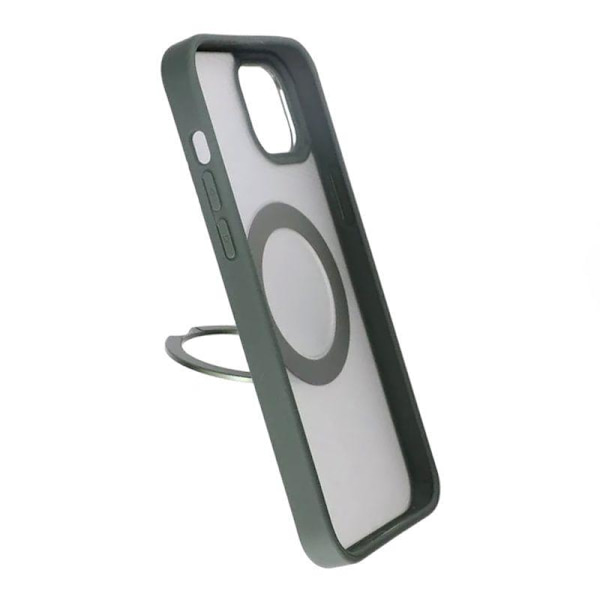 iPhone 15 Plus Skal med MagSafe Stativ Rvelon - Grön Green