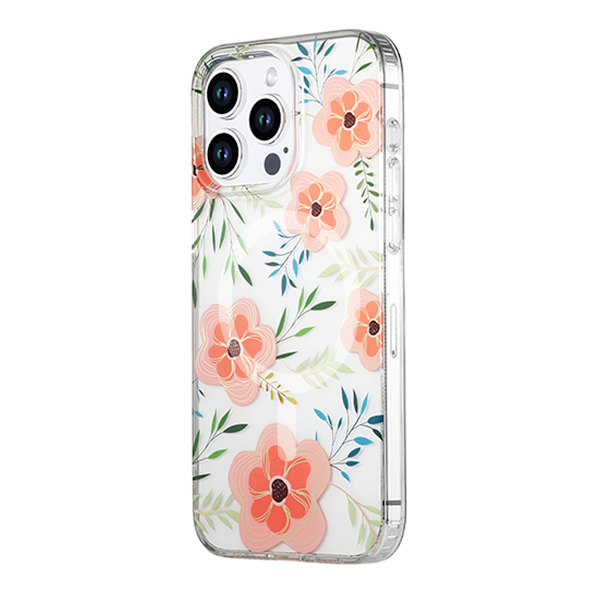 iPhone 14 Pro Max Mobilskal MagSafe - Blommor Rosa Multicolor