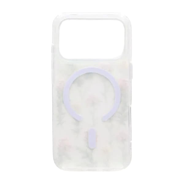 Matt MagSafe-skal med blommor för iPhone 17 Pro - Grön-rosa