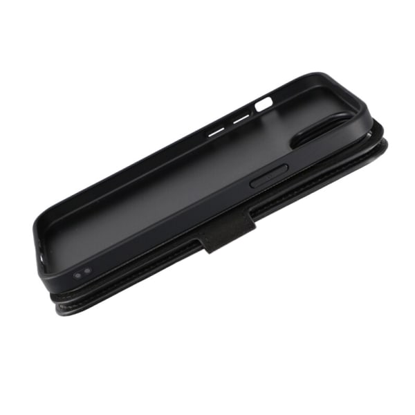 iPhone 15 Plus Plånboksfodral Magnet Rvelon - Svart Black
