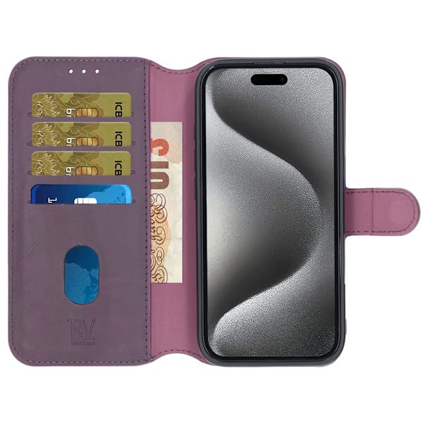 iPhone 16 Pro Max Plånboksfodral Magnet Rvelon - Lila Lila