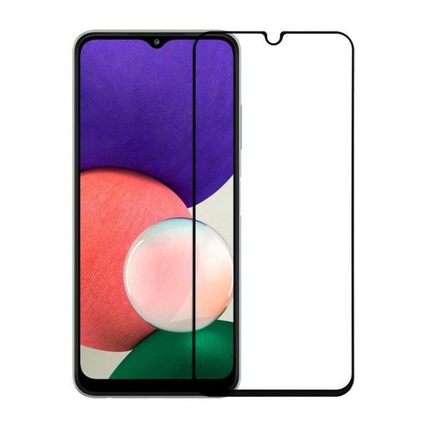 Skärmskydd Samsung Galaxy A22 5G - 3D Härdat Glas Svart (miljö) Svart