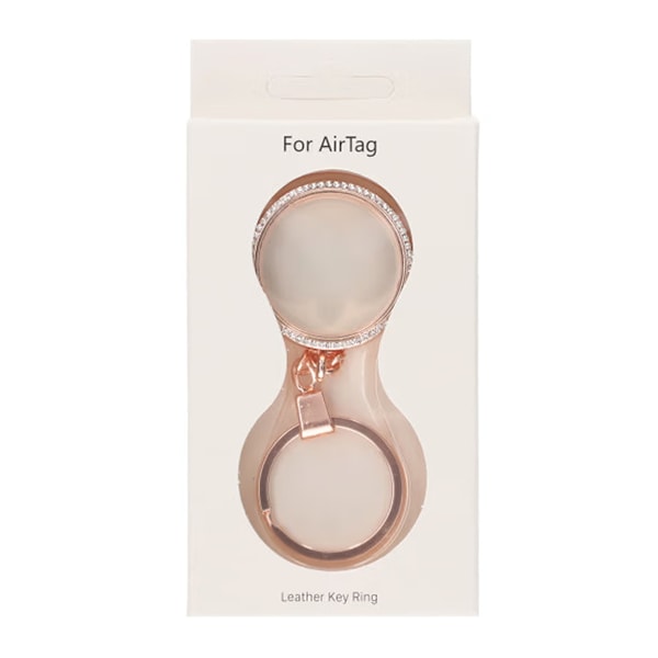 AirTag Nyckelring med Kristalldetaljer - Roséguld Gold