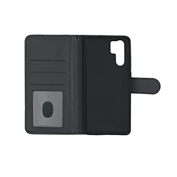 Huawei P30 Pro Plånboksfodral med Stativ - Svart Black