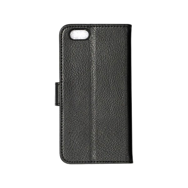 iPhone 6/6S Plånboksfodral Läder med Stativ - Svart Svart