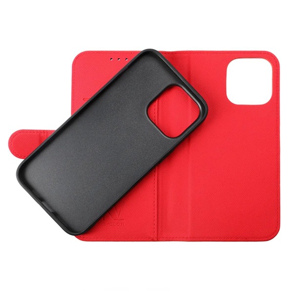 iPhone 14 Pro Plånboksfodral Magnet Rvelon - Röd Red