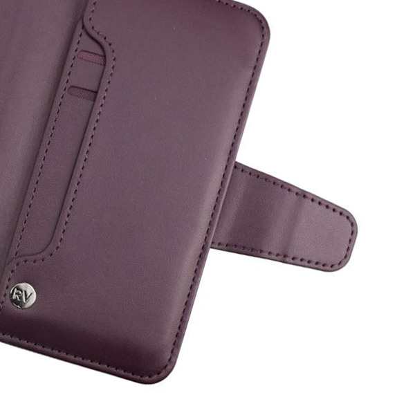 iPhone 12/12 Pro Plånboksfodral Extra Kortfack Rvelon - Mörklila Dark purple