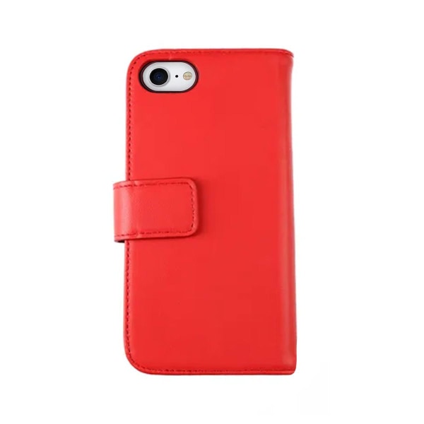 iPhone 7/8/SE 2020 Plånboksfodral Läder Rvelon - Röd Röd