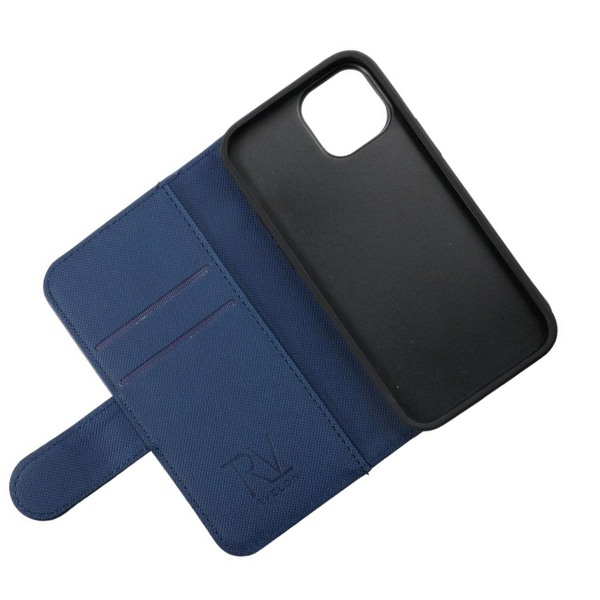 iPhone 13 Mini Plånboksfodral Magnet Rvelon - Blå Marinblå