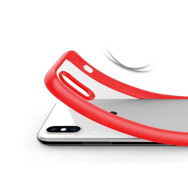 Stöttåligt Mobilskal iPhone XS Max - Röd/Transparent Red