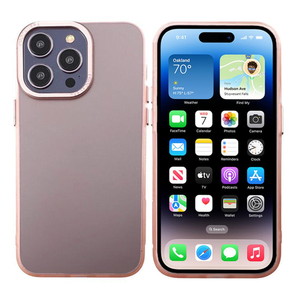 iPhone 14 Pro Mobilskal - Frostat Rosa Pink