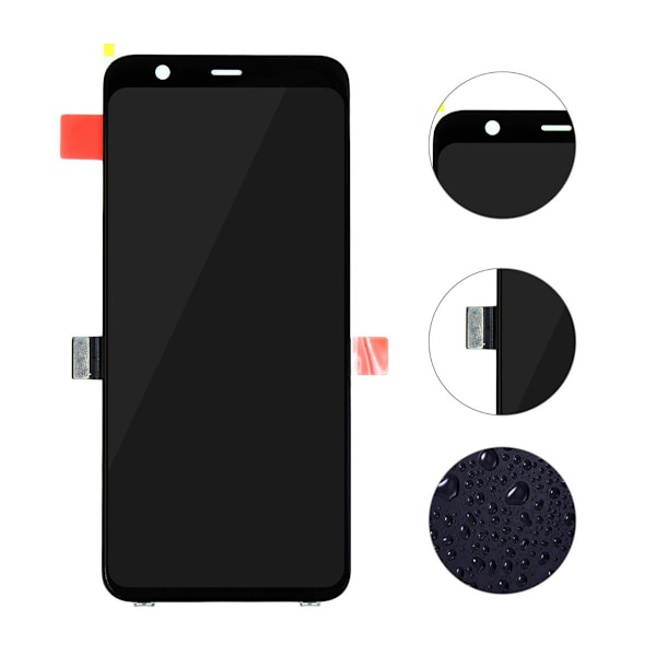 Google Pixel 4 Skärm/Display Original - Svart Svart
