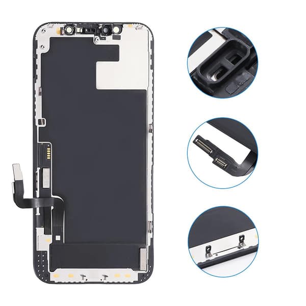 iPhone 12/12 Pro Skärm med LCD In-Cell RJ Black