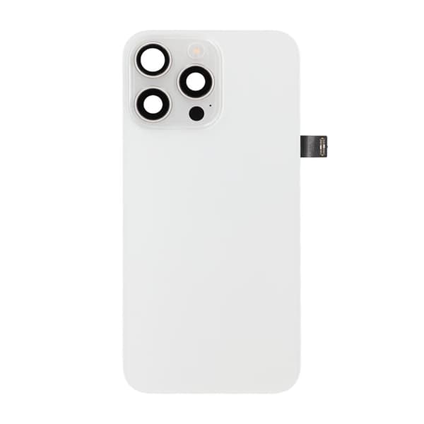 iPhone 15 Pro Max Baksida Glas Komplett OEM - Titanvit Vit