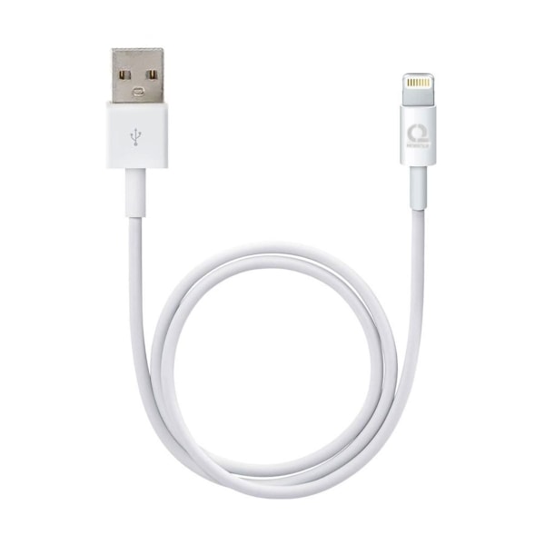 USB A till Lightning Kabel 2M - Vit Vit