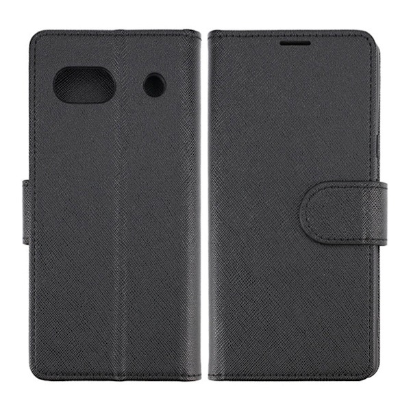 Google Pixel 7A Plånboksfodral med Stativ - Black Svart