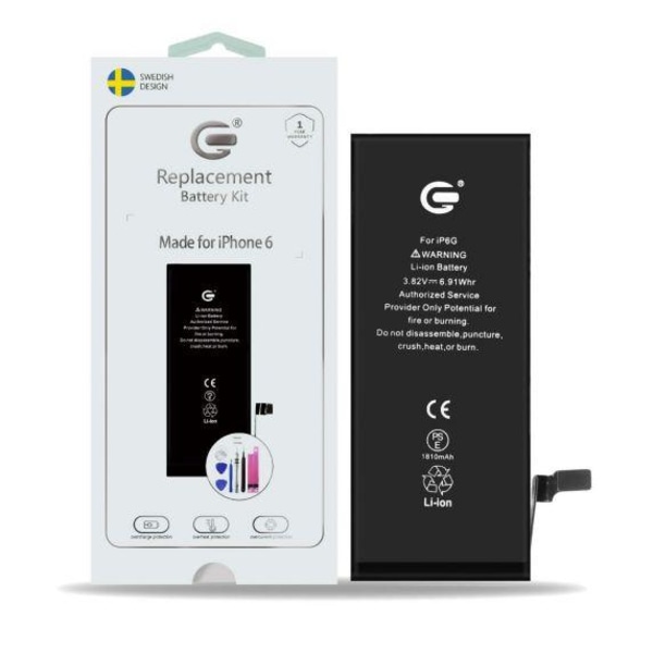 iPhone 6 Batteri Kit sort