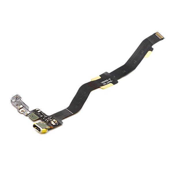 One Plus X Laddkontakt Flexkabel Svart