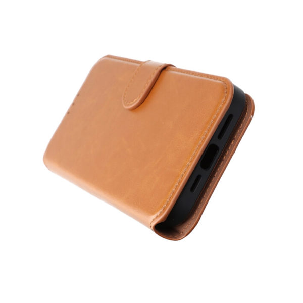 iPhone 15 Pro Max Plånboksfodral Magnet Rvelon - Brun Brun