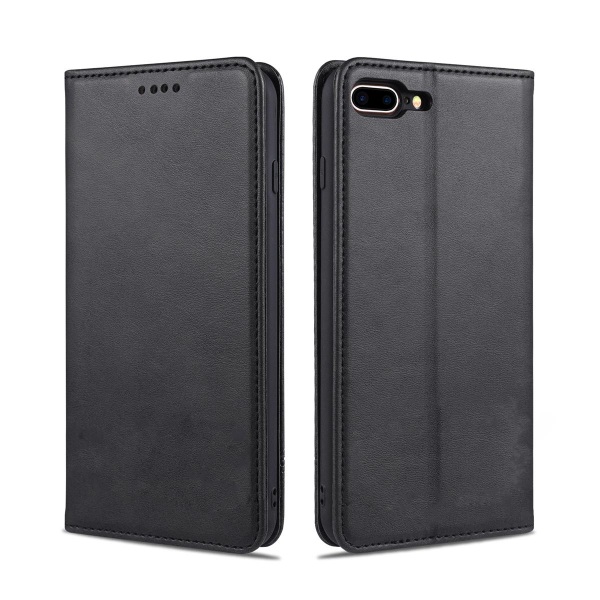iPhone 7/8 Plus Plånboksfodral Magnet Rvelon - Svart Black
