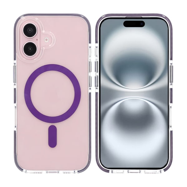 iPhone 16 Plus Mobilskal Magnet Dubbelskydd - Lila Lila