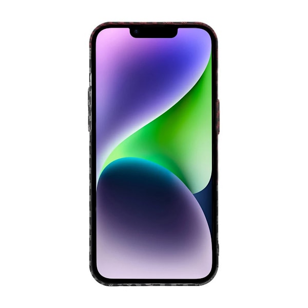 Kolfiber Skal iPhone 14 Plus - Röd & Svart Multicolor