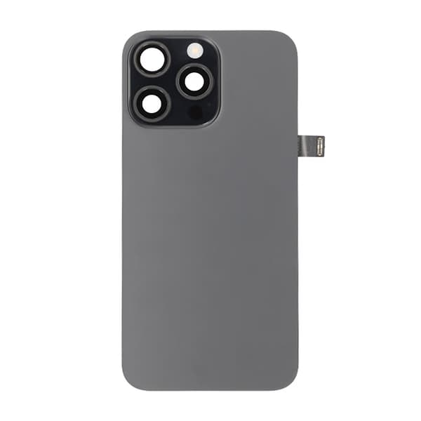 iPhone 15 Pro Max Baksida Glas Komplett OEM - Titansvart svart