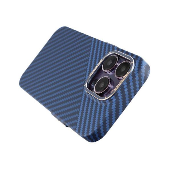 Kolfiber Skal iPhone 14 Pro - Blå & Grå Multicolor