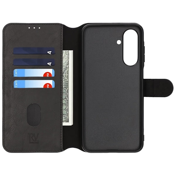 Samsung Galaxy A26 Plånboksfodral Magent Rvelon - Svart Black