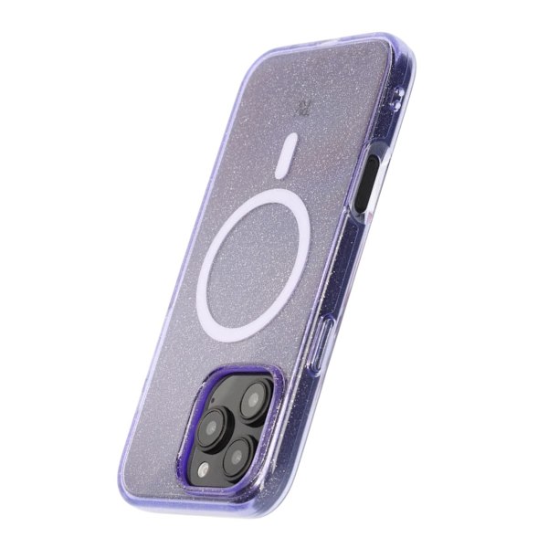 iPhone 16 Pro Max Rvelon Mobilskal TPU med MagSafe - Glitter Lila Lila