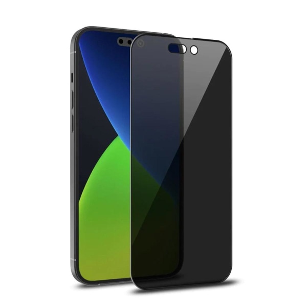 Skärmskydd iPhone 14 Pro Max Privacy - 3D Härdat Glas (miljö)
