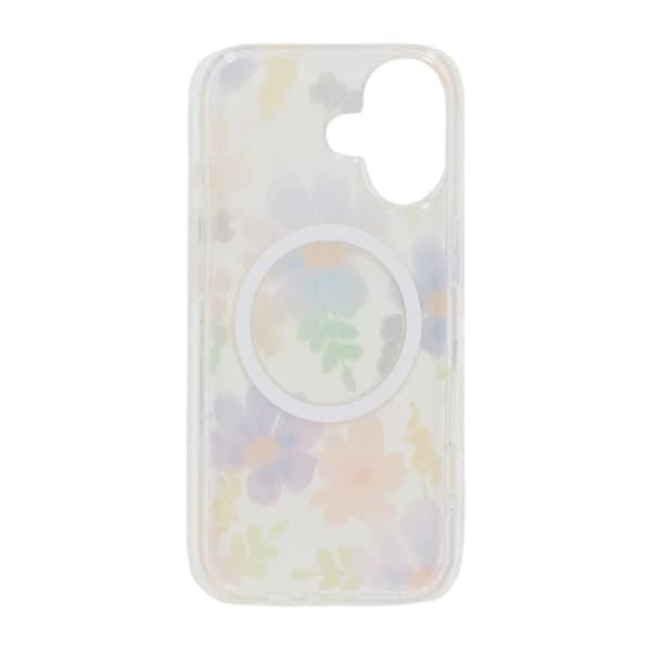 Mobilskal Magsafe med blommor för iPhone 17 - Lila/Gul keltainen