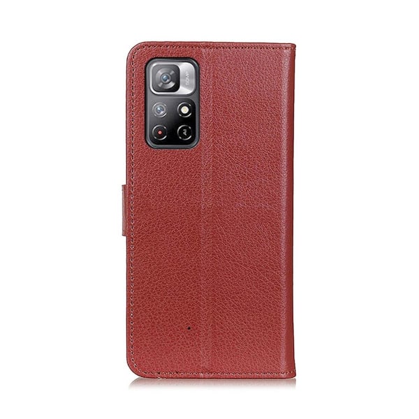 Redmi Note 11 Plånboksfodral med Stativ - Brun Brown