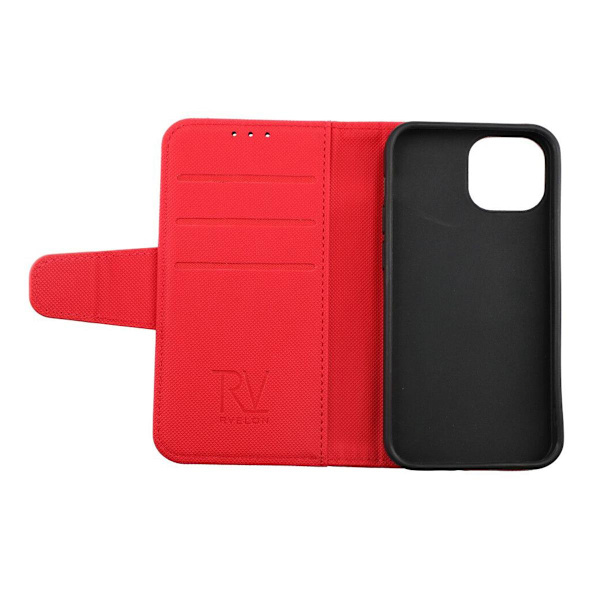 iPhone 13 Mini Plånboksfodral Extra Kortfack Rvelon - Röd Red