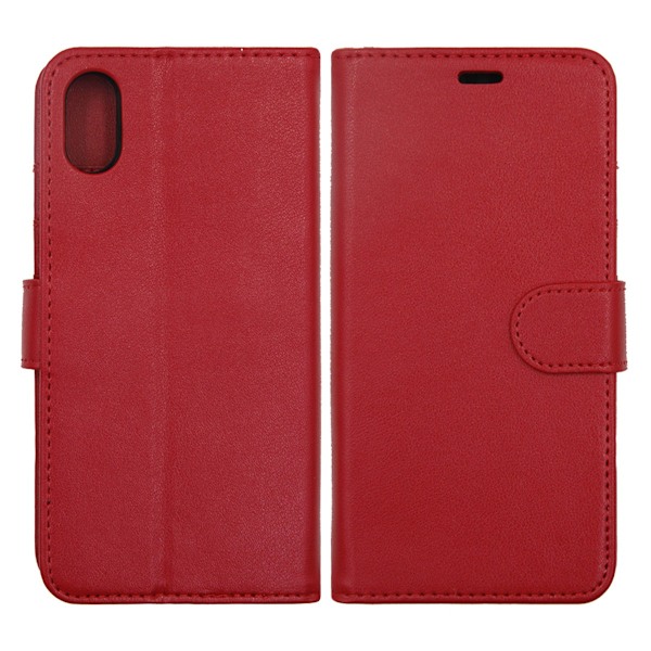 iPhone X/XS Plånboksfodral Magnet Läder med Stativ G-SP - Röd Röd