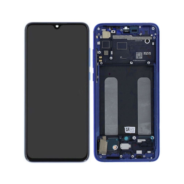 Xiaomi Mi 9 Lite Skärm/Display + Ram (Service Paket) - Blå Marine blue