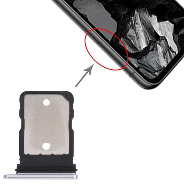 Google Pixel 8a Simkortshållare - Vit valkoinen
