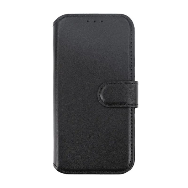 iPhone 15 Pro Plånboksfodral Läder Rvelon - Svart Black