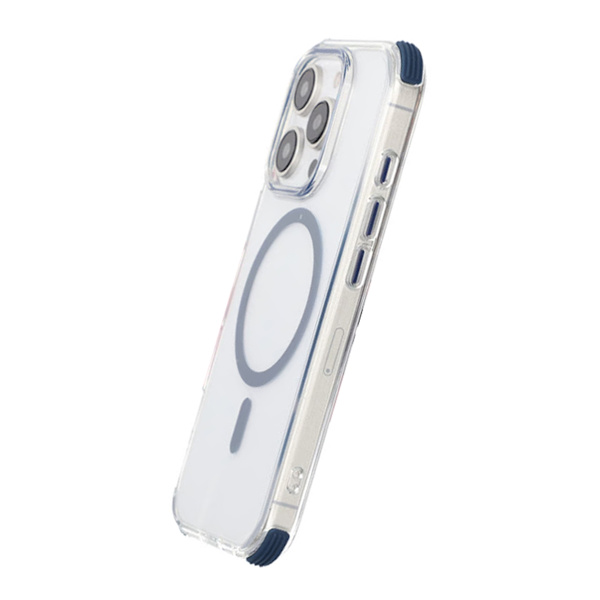 iPhone 16 Pro Max Rvelon Mobilskal Magnet med Kantskydd - Blå Blå