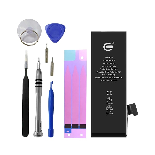 iPhone 5 Batteri Kit Svart