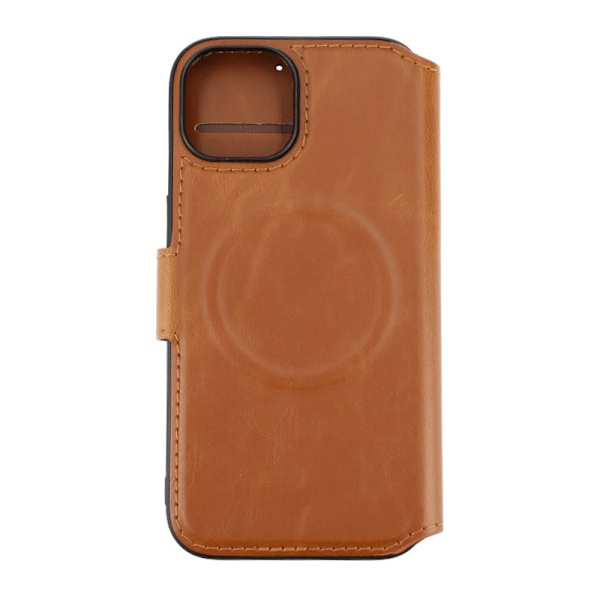 iPhone 15 Plånboksfodral med Magsafe Rvelon - Brun Brown