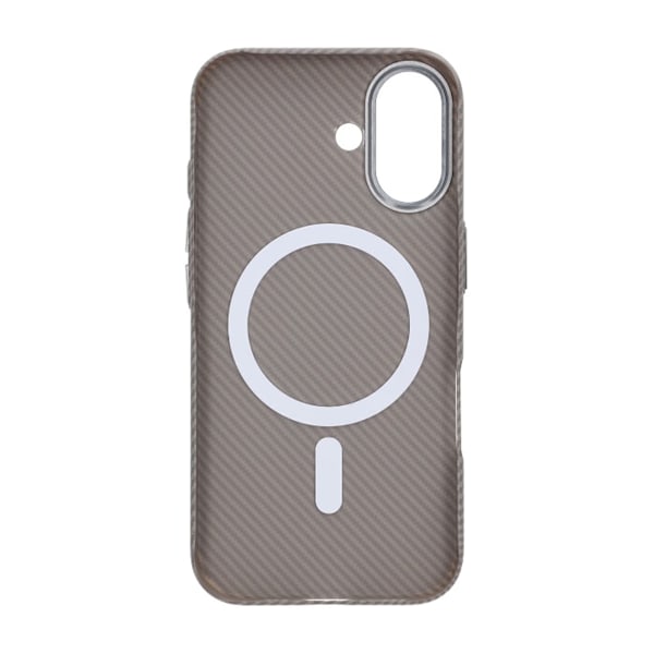 iPhone 16 Mobilskal Carbonmönstrad - Grå Grey