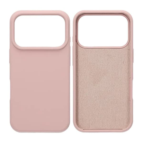 Mobilskal Mjukt Silikon för iPhone 17 Pro - Sandrosa Rosa