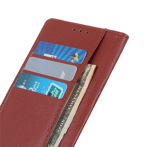Redmi Note 11 Plånboksfodral med Stativ - Brun Brown