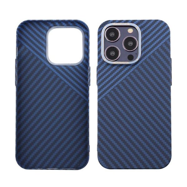 Kolfiber Skal iPhone 14 Pro - Blå & Grå Multicolor