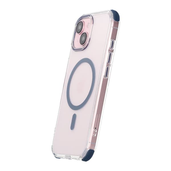iPhone 15 Rvelon Mobilskal Magnet med Kantskydd - Blå Blå